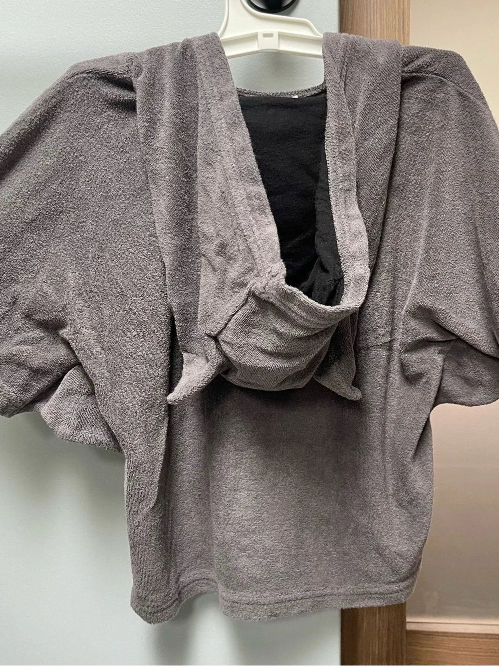 Gap Kids DC Batman Terry Hooded Poncho, Grey, Toddler Size 5